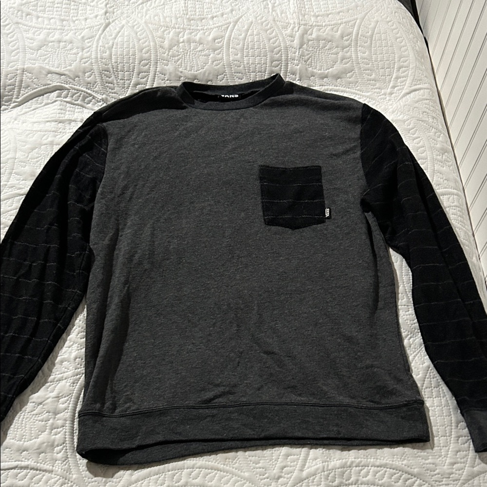 Vans Charcoal and Black Pocket thin sweatshirt